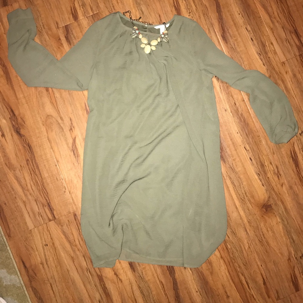 H & M Super soft sheer dress with slip lining.